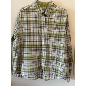 Rockies Mens 3XL Green Plaid Long Sleeve Button Up Shirt Gorpcore Cotton